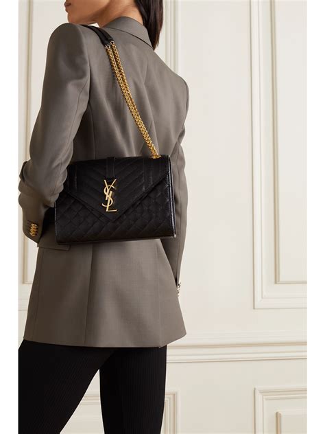 ysl envelope bag medium black hardware|YSL envelope bag price.